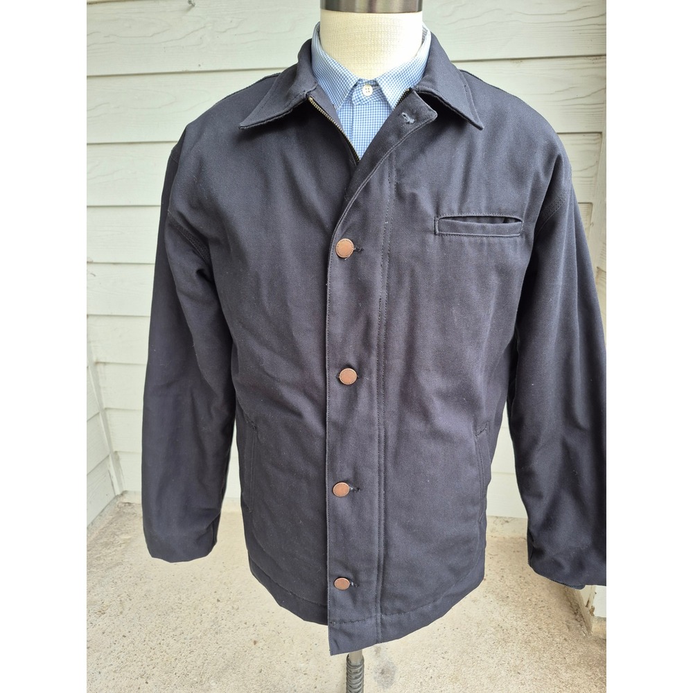 RPM West Quarter Century Collection Mens Gray Canvas Workwear Jacket Chore Large - Picture 2 of 14